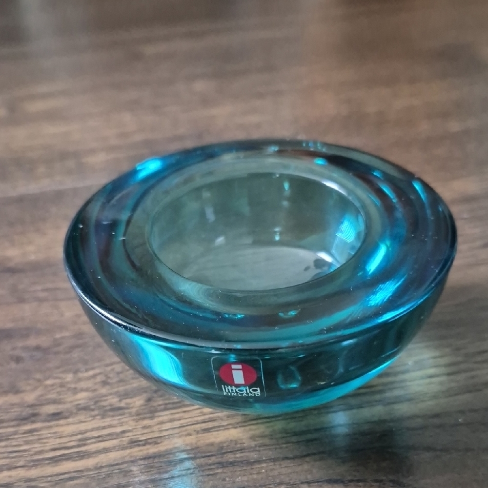 Iittala Art Glass Ballo Votive Holder Vintage Made In Finland With Tag